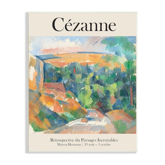 Stupell Industries Traditional Cezanne Landscape Painting Exhibition Poster Wall Plaque Art